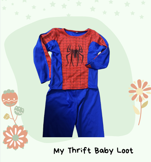 Preloved spider man costume (2-4 years)